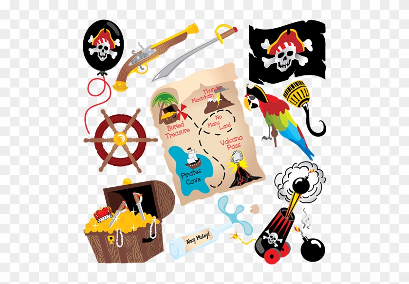 Set Of Free Vector Pirate Icons Design Elements - Vector #378714