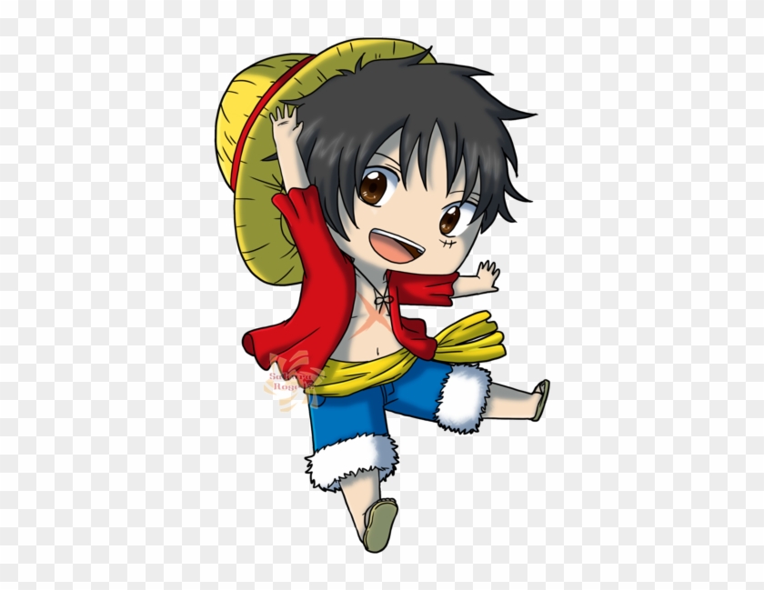 Happy Anime Kid Mascot - Chibi Monkey D Luffy #378722