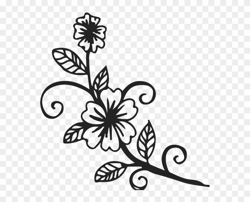 Blooming Flowers On Vine Rubber Stamp - Flower #378746