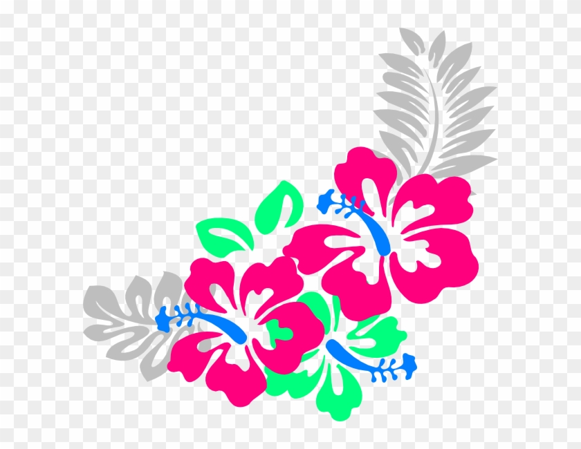 Hibiscus Corner Svg Clip Arts 600 X 570 Px - Clip Art Hawaiian Flowers #378751