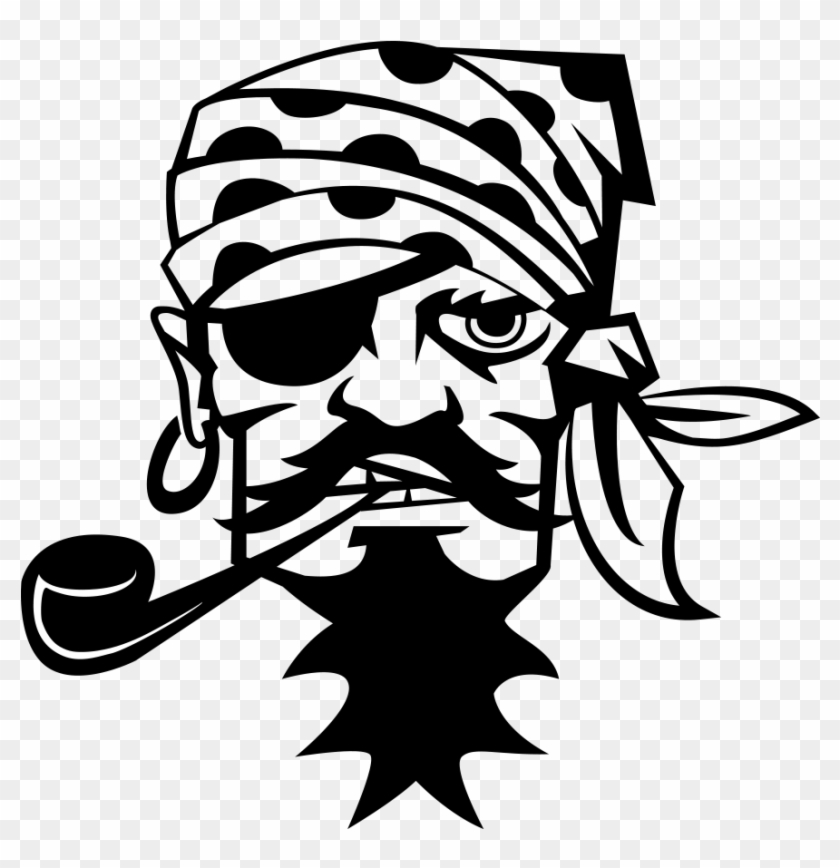 Piracy Euclidean Vector - Pirate Logo T-shirt Print, Bandana Pirate Print T-shirt, #378853