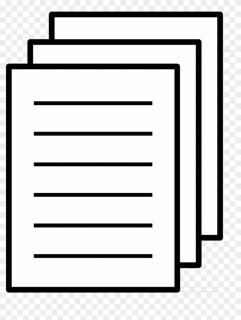 Paper Document Clip Art - Paper Clipart Black And White #378872