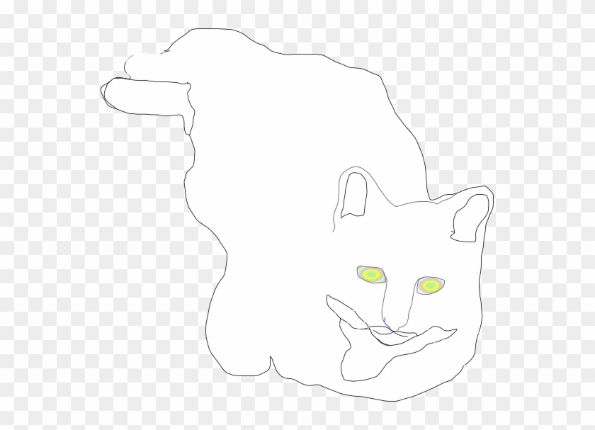 Feline Feline Cat Black White Line Art 555px - Cat Yawns #378913
