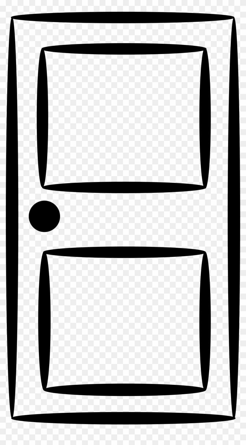 Clipart Of Open, Window And Lodge - Door Art Black And White #378956