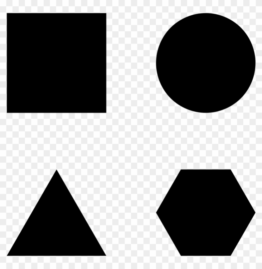 This Work, Identified By Publicdomainfiles - Black And White Shapes #379033