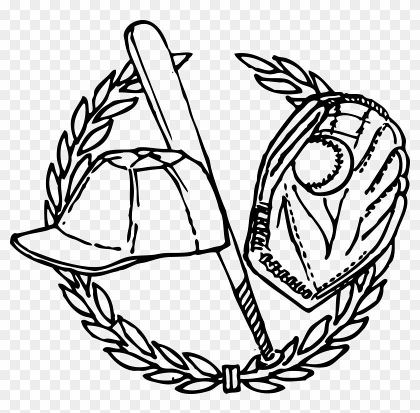 Academic Crest Clip Art Cliparts - Baseball White And Black #379384