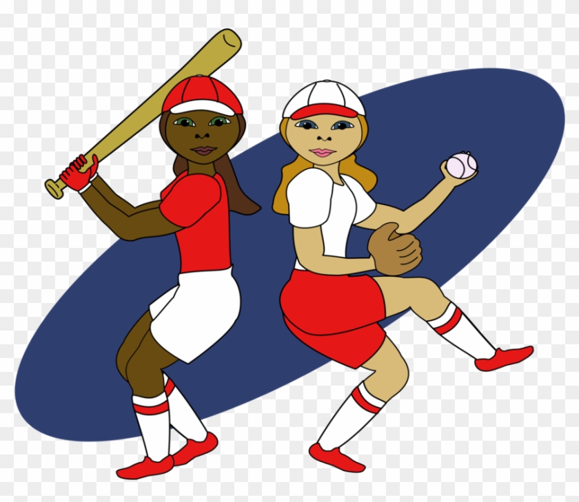 Softball Players By Imagesbysasha Softball Players - Cartoon #379420