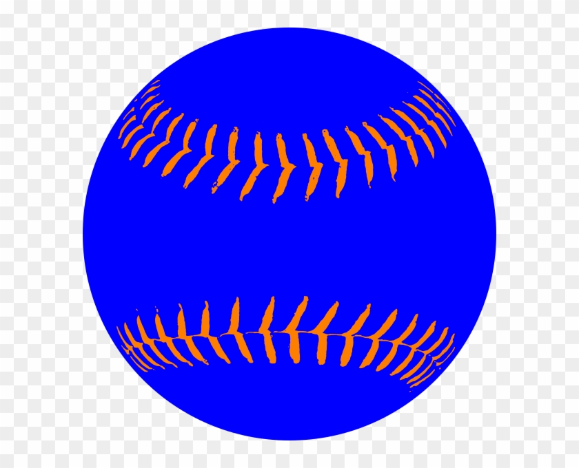 Softball Orange Laces Clip Art At Clker - Softball Clipart Transparent #379427