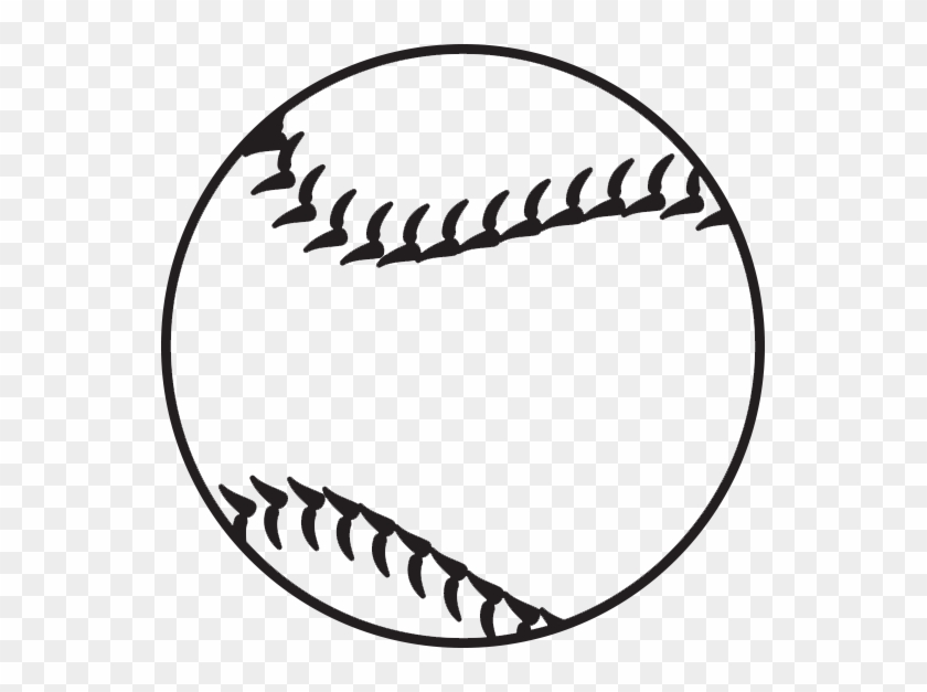 Black And White Softball Clipart - Black And White Softball Png #379429