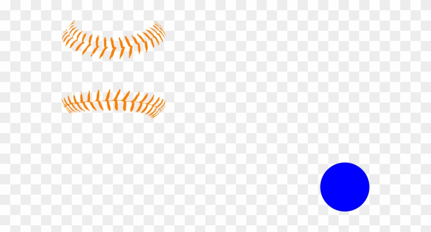 Blue Softball Orange Clip Art At Clker - Illustration #379437