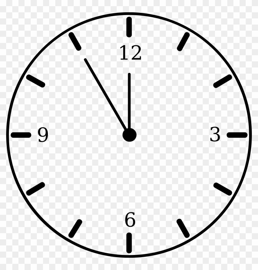 Clock Clip Art - Clock Black And White #379450