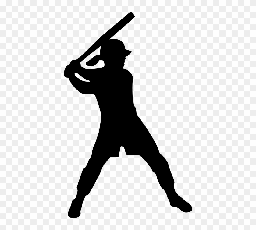 File Size - Baseball Player Batting Silhouette #379458