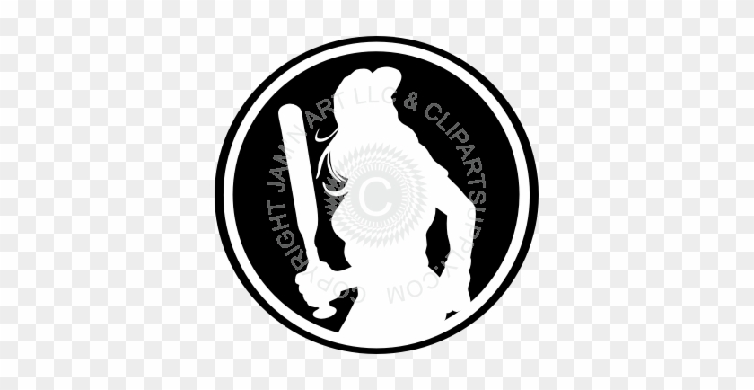 Softball Player Silhouette Logo #379463