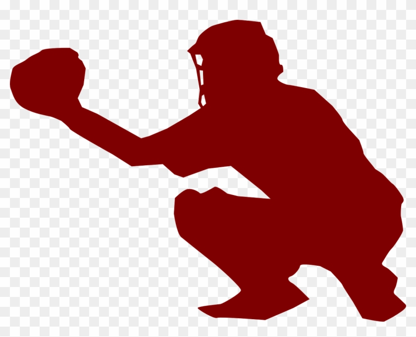 Catcher Baseball Fastpitch Softball Clip Art - Baseball Catcher Silhouette #379468