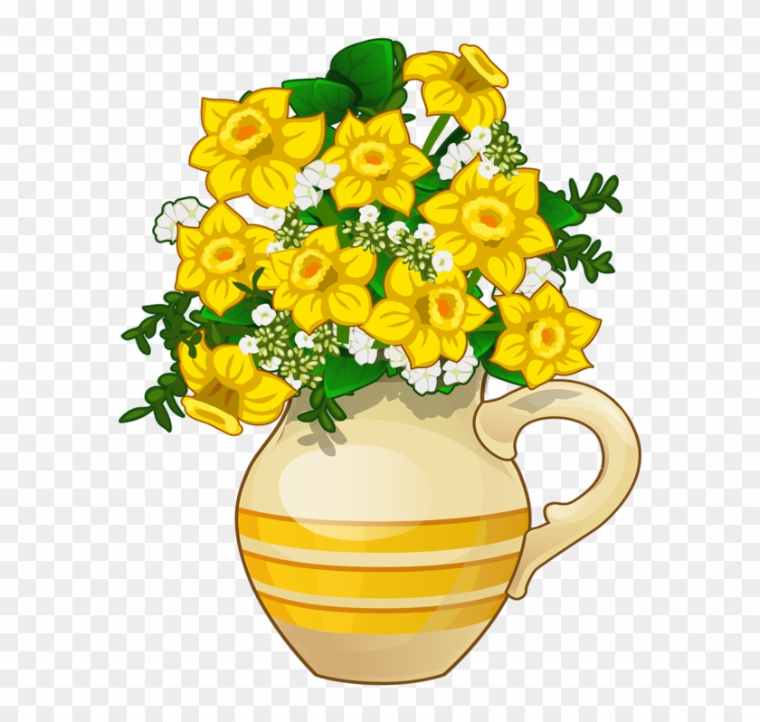 Image Du Blog Zezete2 - Vase Of Daffodils Clip Art #379588