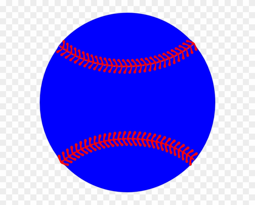 Blue Baseball, Red Lacing Clip Art At Clker - Circle #379644