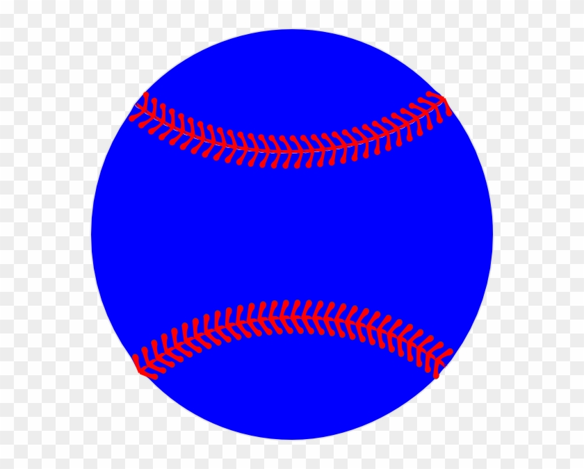 Blue Baseball, Red Lacing Clip Art At Clker - Circle #379644