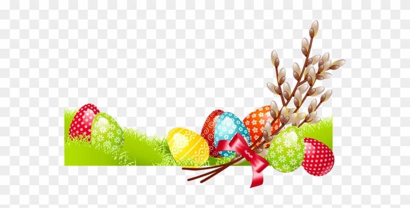 Easter Deco With Eggs Png Clipart Picture - Bordure Oeufs De Paques #379772