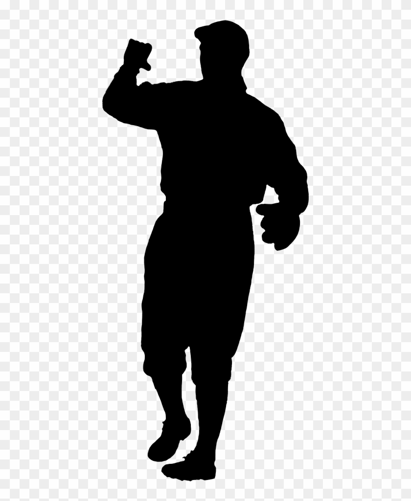 Baseball Player Silhouette Clipart - Baseball Player Silhouette Png #379784