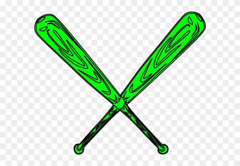 Baseball Bat Clipart Green - Green Baseball Bat Clip Art #379875