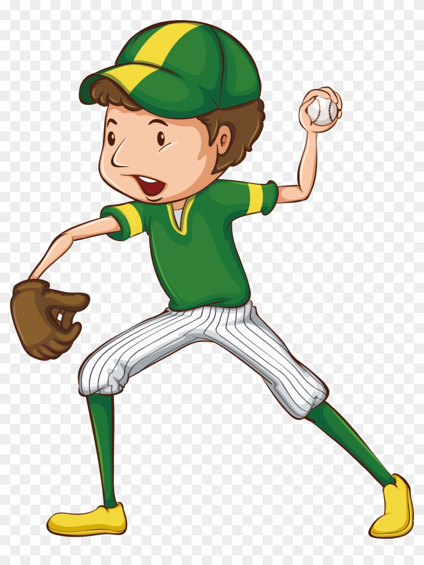 Baseball Player Drawing Clip Art - Baseball Player Drawing Clip Art #379911