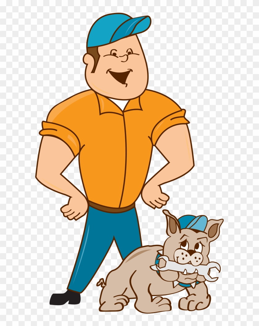 Oshkosh Heating And Air Mascots Of Technician And Bulldog - Oshkosh #380019