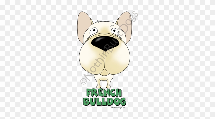 Big Nose French Bulldog Dark Colored T-shirts - Cartoon #380069