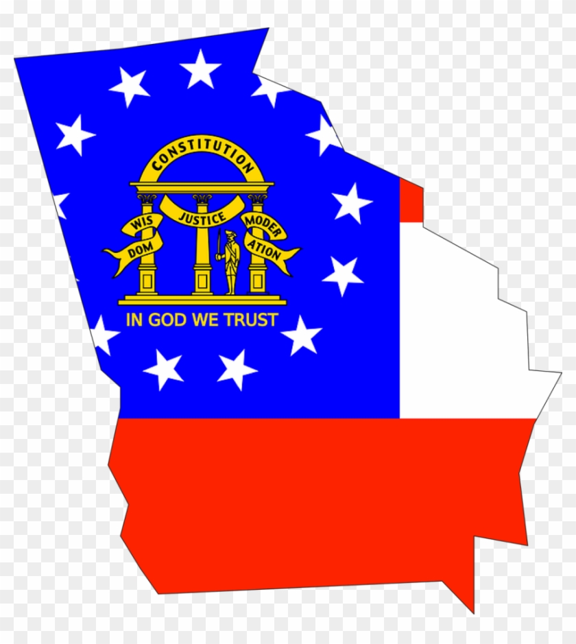 Georgia-map - Georgia State Flag Map #380078