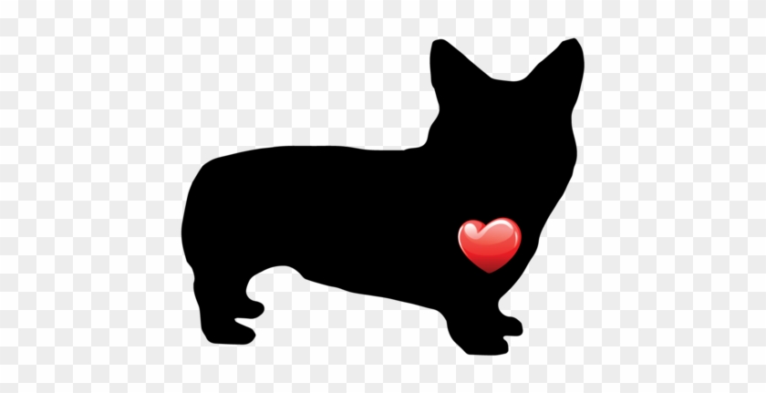 My Heart Corgi Nail Art Decals - Black Cat #380084