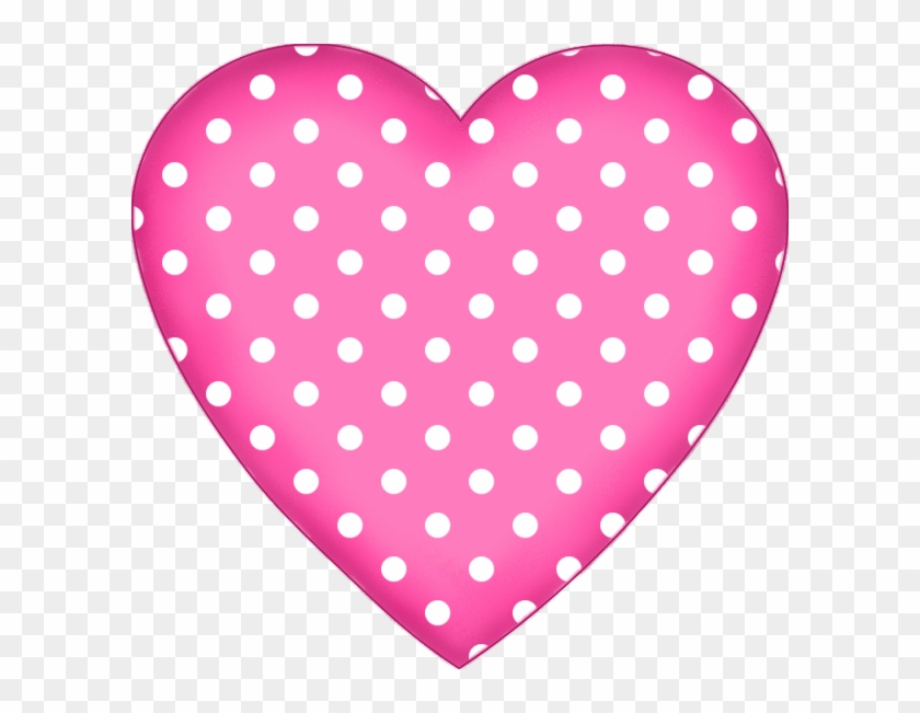 1,123 Free Clip Art Images For Valentine's Day - Heart With Polka Dots #380091