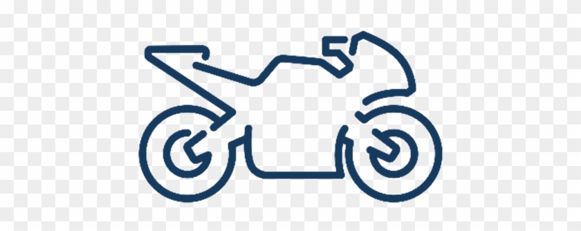 Blue Motorcycle Line Icon - Motorcycle #380287