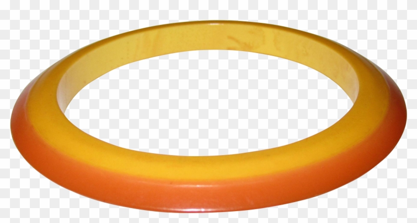 Vintage Fall Jewelry Laminated Two Tone Bakelite Flying - Bangle #380556