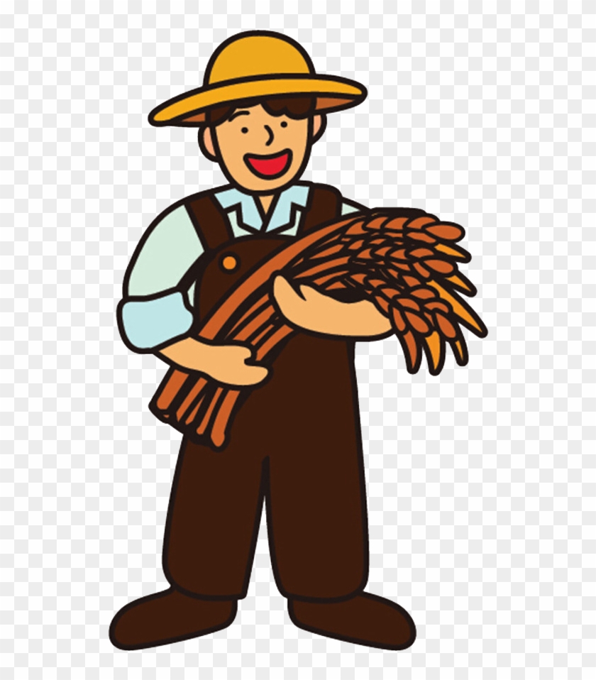 Cartoon Farmer Rice - Farmer - Free Transparent PNG Clipart Images Download
