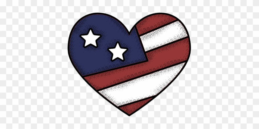 Us Flag Heart Png #380663