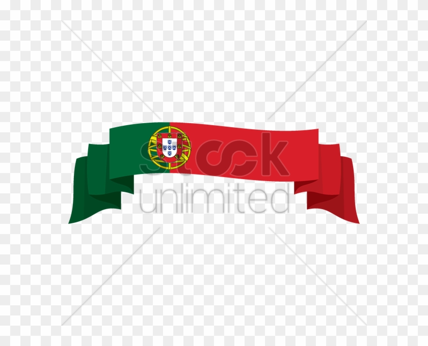 Portugal Flag Banner Vector Image - Portugal Banner Png #380664