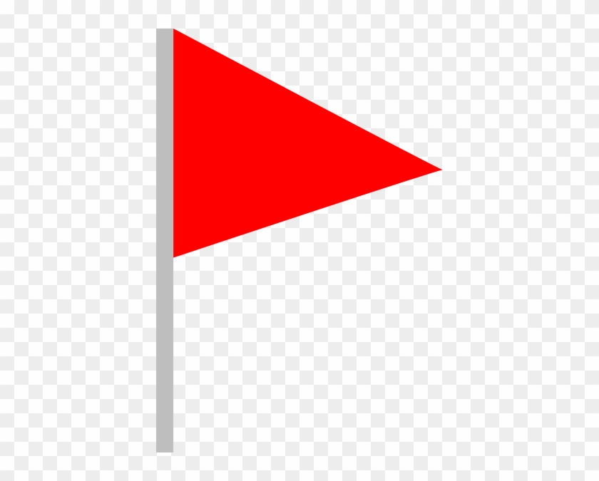 Red Flag Clipart - Triangle Flag Clip Art #380665