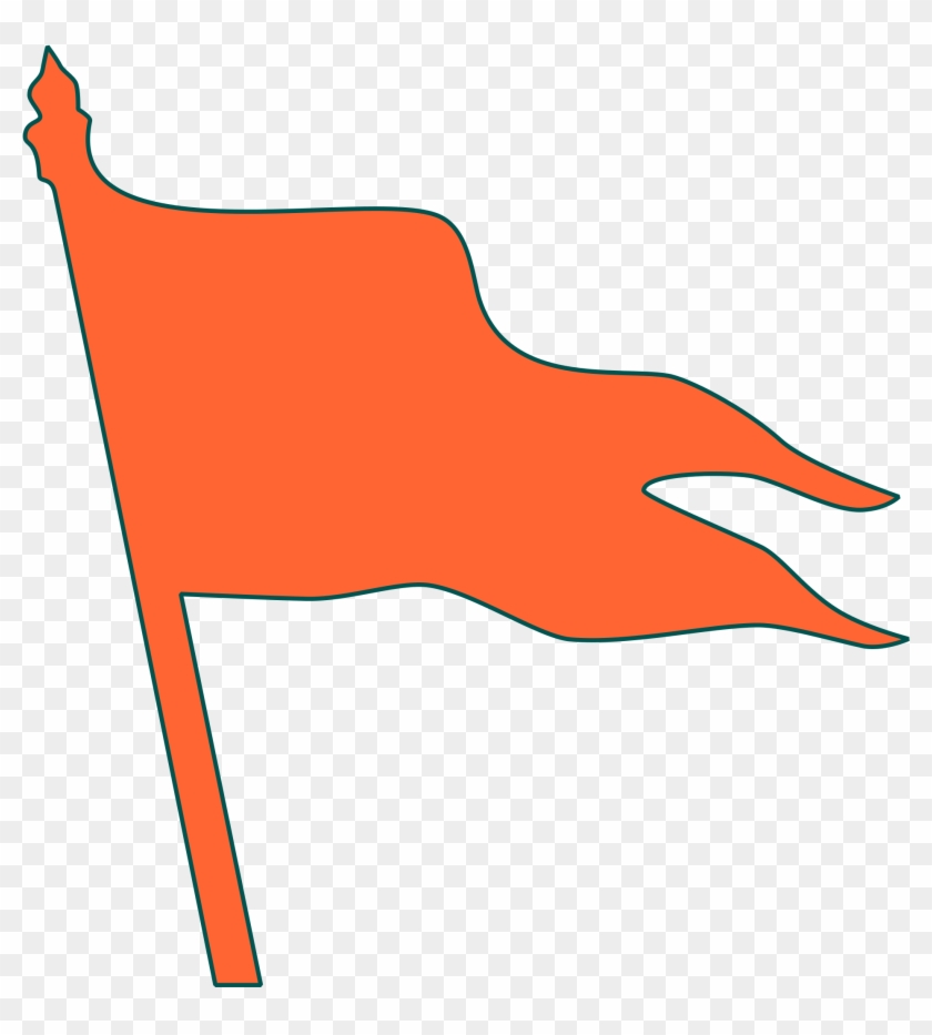 Colour Flag Clipart - Shiv Sena Orange Flag Png #380670