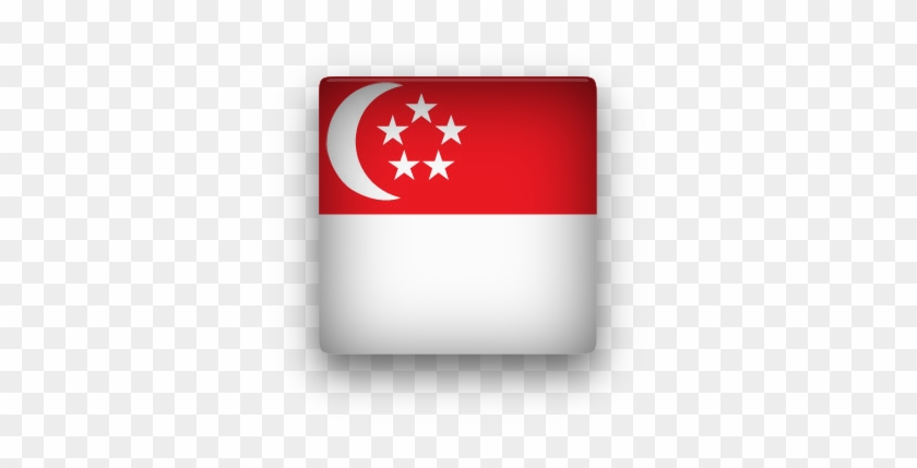 Singapore Square Button Clipart - Flag Icons Singapore Small #380677