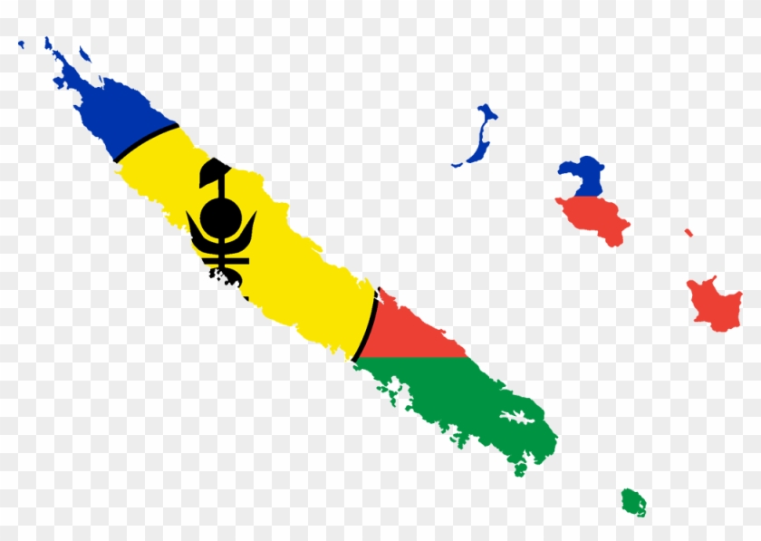 Waving Clip Art Download - New Caledonia Flag Map #380682