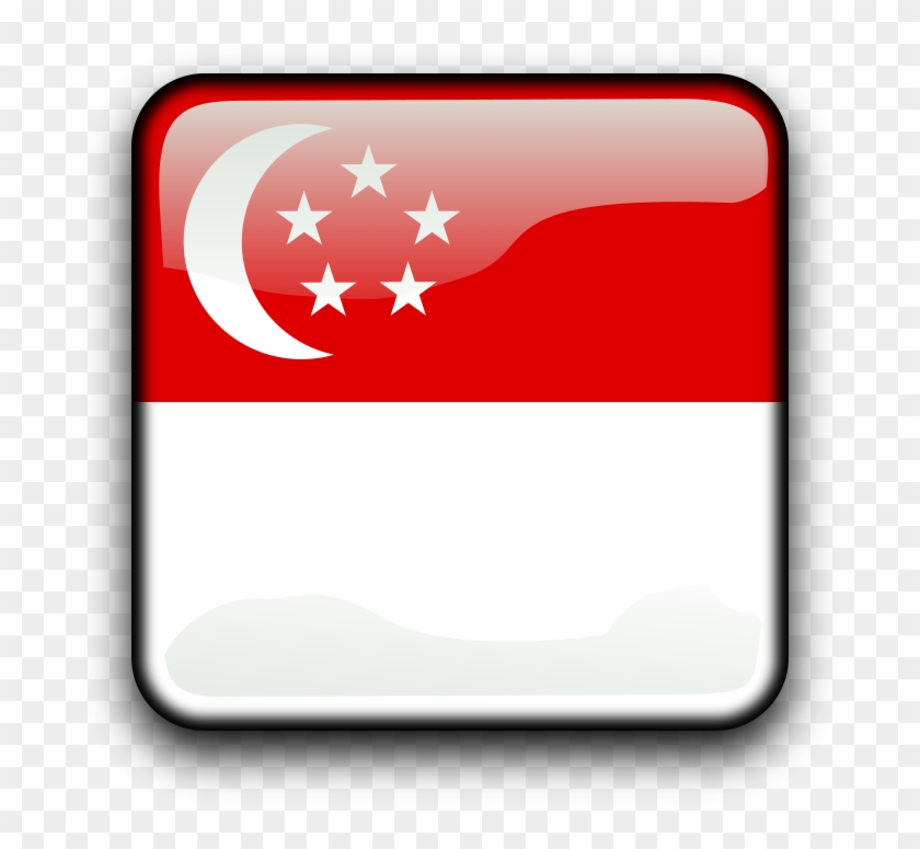 Singapore Clipart Singapore Flag - Bendera Indonesia Vector #380689
