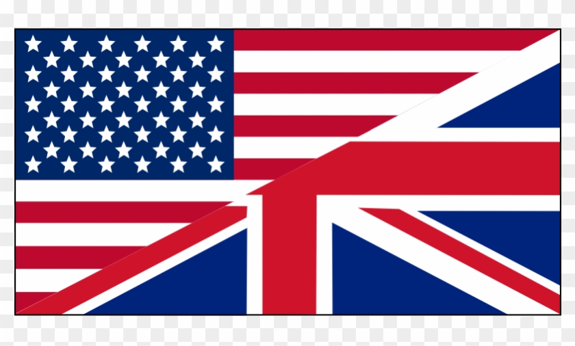 Clipart - Us/uk Flag - United States Vs Great Britain #380690