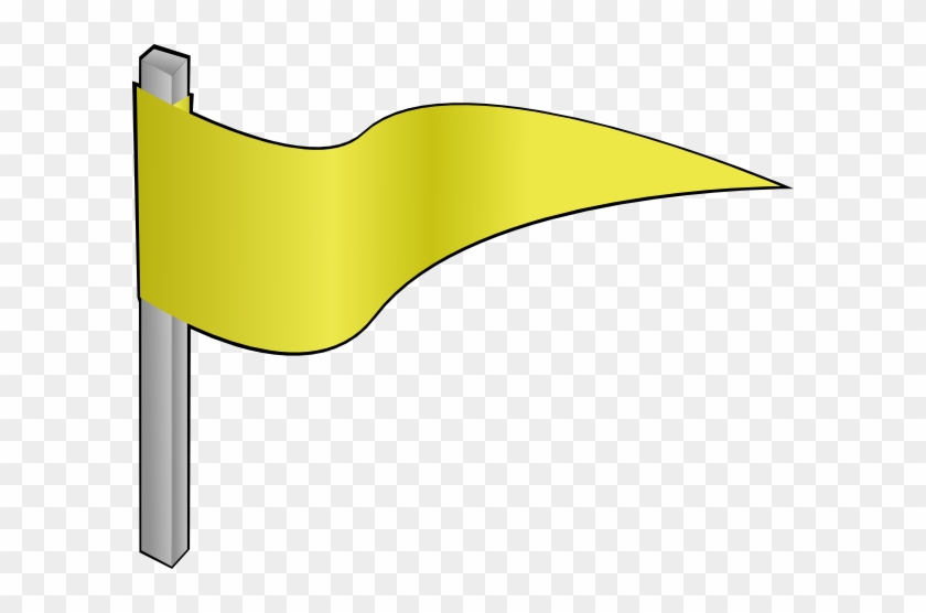 Waving Yellow Flag Clip Art - Yellow Flag Clip Art #380730