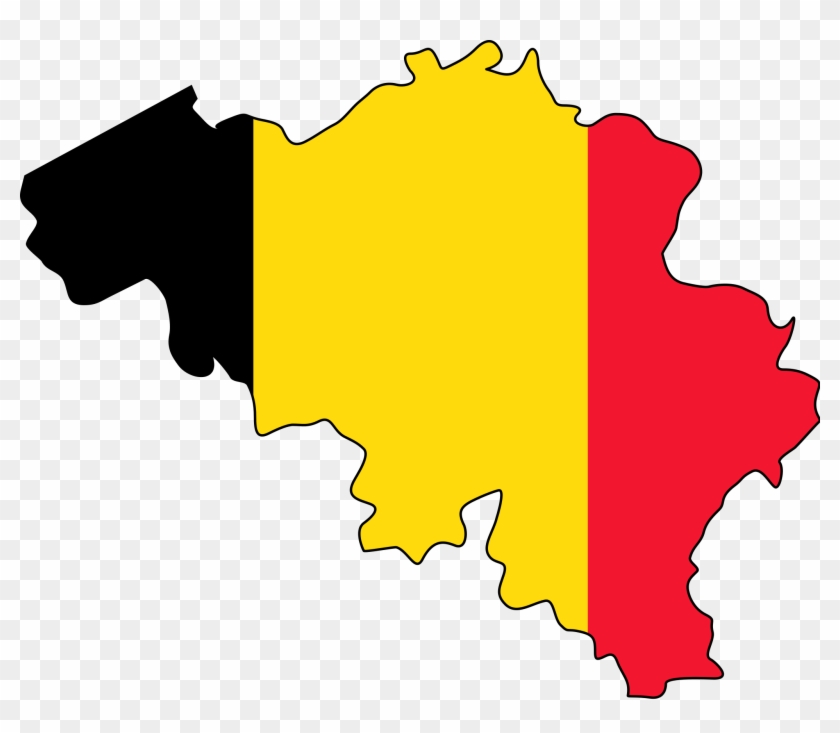 Belgium Flag Map Png #380736