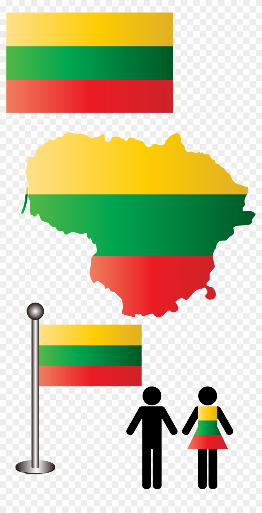 Flag Of Lithuania Map - Flag Of Lithuania Map #380775