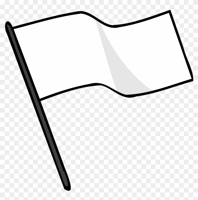 Flag Index Of Ces Clipart - White Flag Black Background #380754