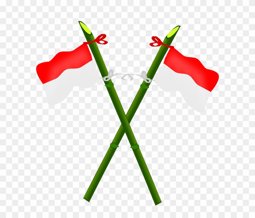 National Flagpole, Bamboo, Flag, Indonesia, National - Indonesian Flag Clip Art #380756