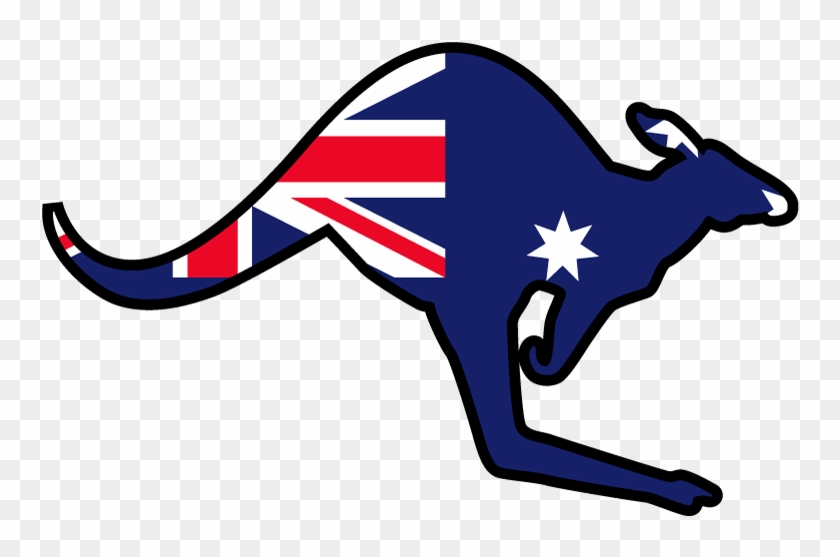 Australia Flag Kangaroo Png - Kangaroo Australia Logo #380759