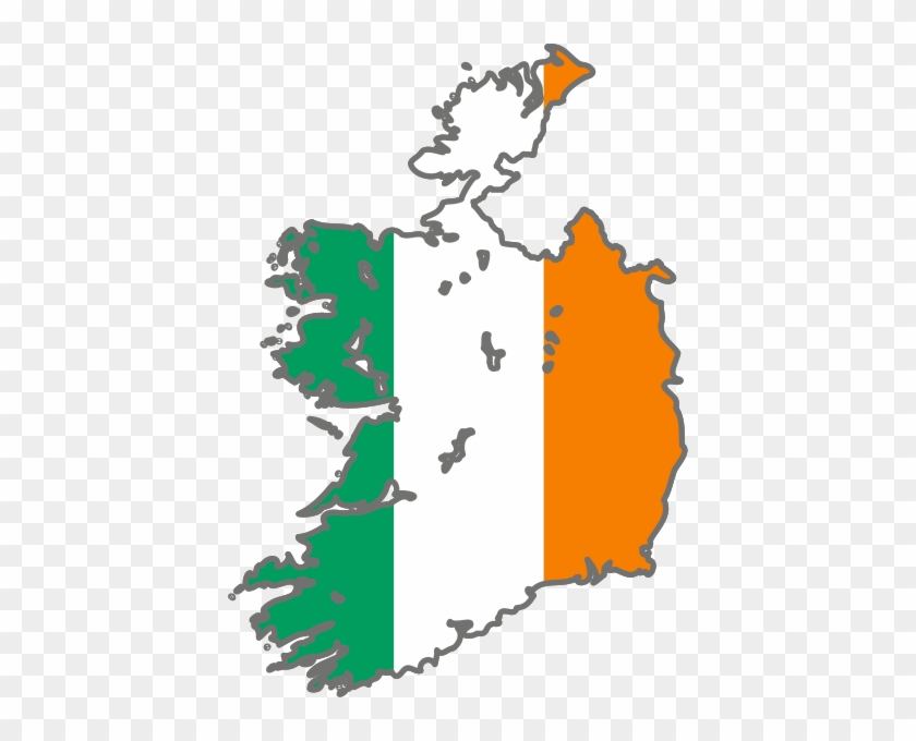 Really - Irish Flag In Shape Of Ireland #380869