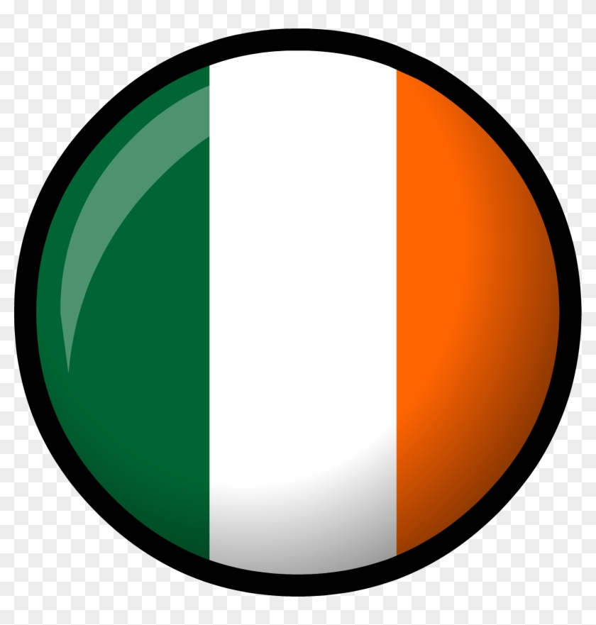 Irish Flag Clip Art - Ireland Flag Circle Png #380871