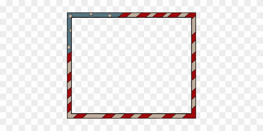 Border Page Flags American Stars Frame Dec - American Flag Border Clip Art #380882